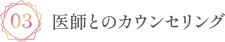 医師とのカウンセリング