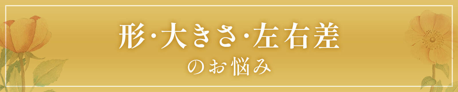 形･大きさ･左右差のお悩み